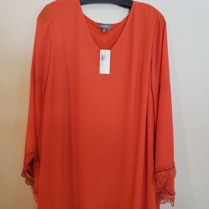 Neiman Marcus Orange Shift Dress